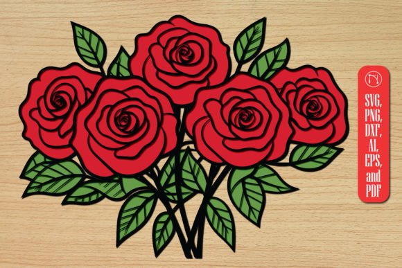Download Paper Cut 3D Layer Rose Bouquet SVG - Paper cut Collection