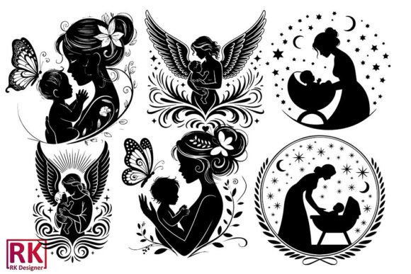 Download Mother’s Day Silhouette Vector Bundle - Silhouette vector bundle Collection