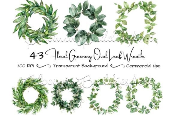 Download Watercolor Floral Wreath Greenery Bundle - Premium Resources