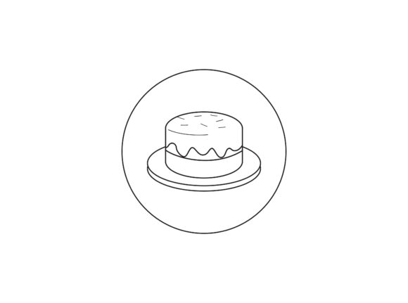 Download Valentine Choco Cake Outline Icon - Valentine Collection
