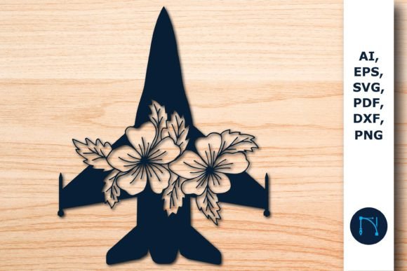 Download Paper Cut Floral Airplane SVG for Decor - Paper cut Collection