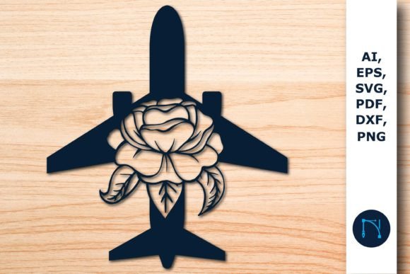 Download Paper Cut Floral Airplane SVG for Decor - Paper cut Collection