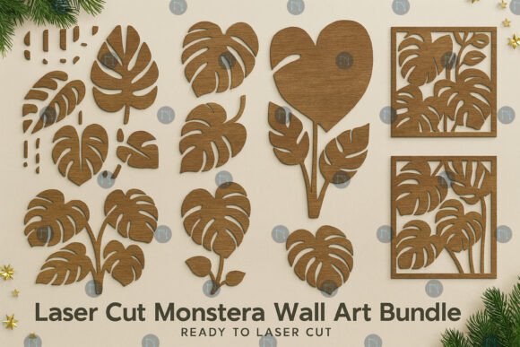 Download Laser Cut Monstera Wall Art SVG Bundle - Premium Resources