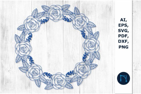 Download Paper Cut Flower Wreath SVG for Decor - Paper cut Collection
