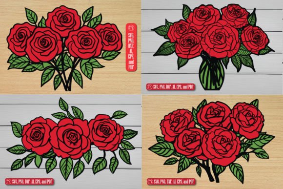 Download Paper Cut Layer Rose Bouquet SVG Bundle - Paper cut Collection
