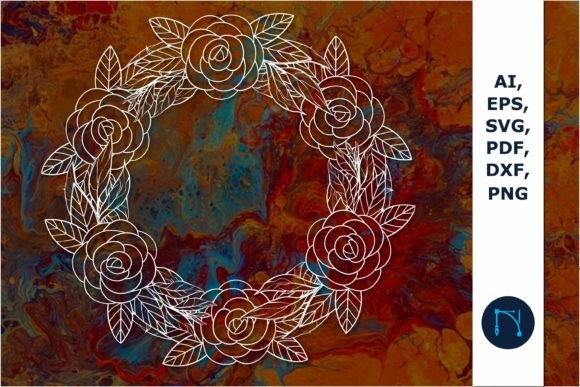 Download Paper Cut Flower Wreath SVG for Decor - Paper cut Collection