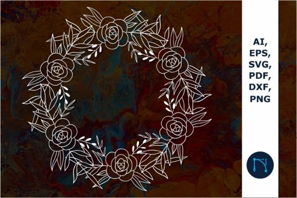 Download Paper Cut Flower Wreath SVG for Decor - Paper cut Collection