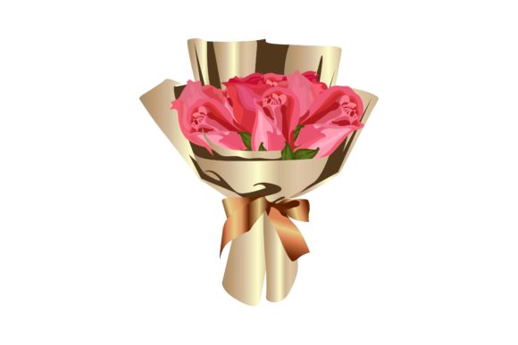 Download Pink Rose Bouquet for Valentine Vector - Premium Resources
