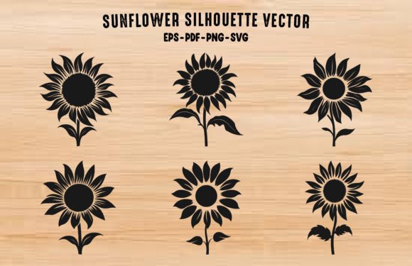 Download Sunflower Silhouette Vector Bundle - Silhouette vector bundle Collection
