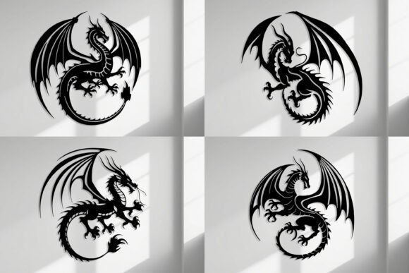 Download Laser Cut Dragon Wall Art SVG Bundle - Wall art svg bundle Collection