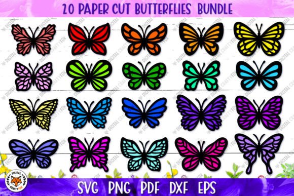 Download Butterfly Paper Cut Bundle SVG - Paper cut Collection